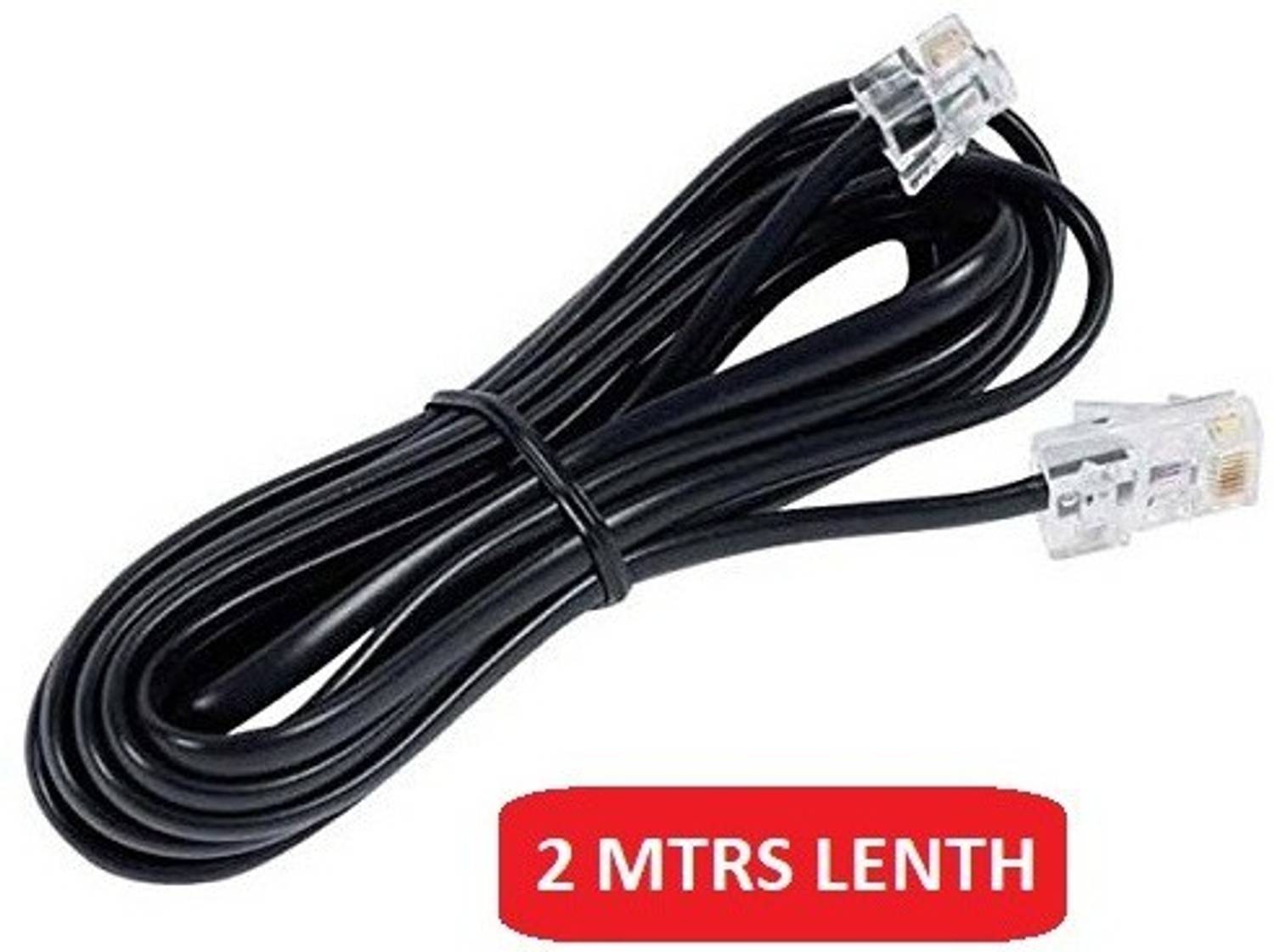 99Gems 2 METERS Landline Telephone Cable RJ11 Plug Wire Connector