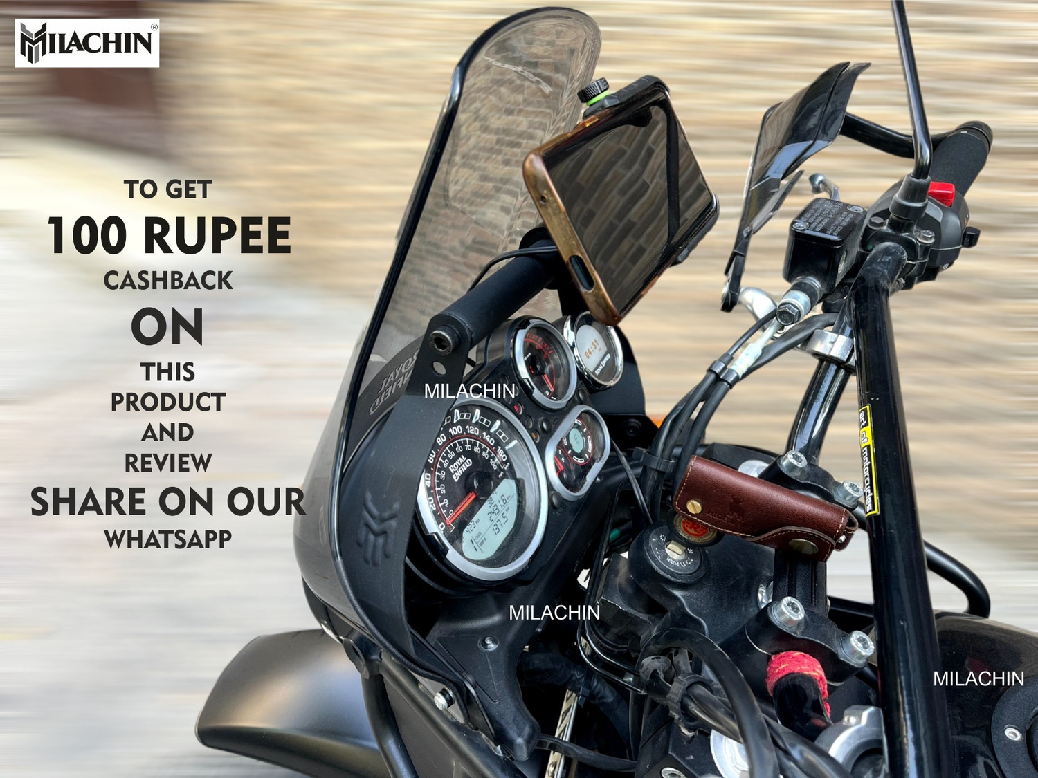 Image of MILACHIN Royal Enfield Himalyan BS6 2021 Bike Headlight Mount