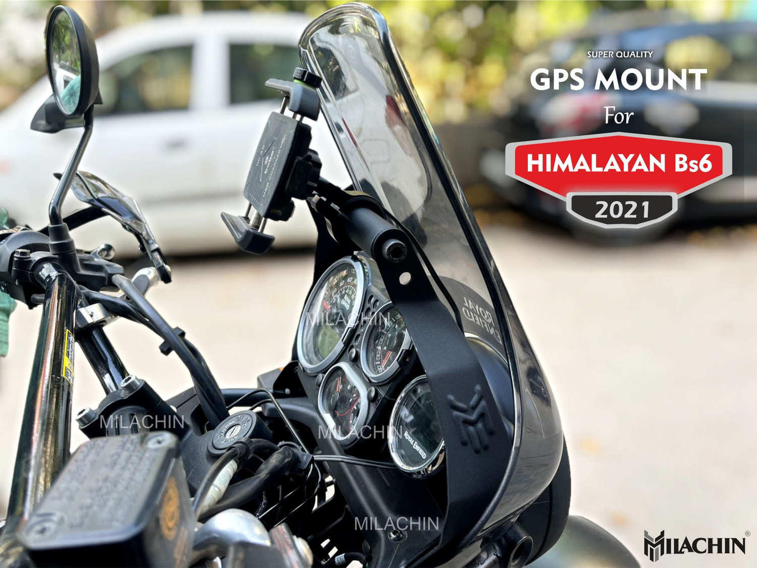 Image of MILACHIN Royal Enfield Himalyan BS6 2021 Bike Headlight Mount