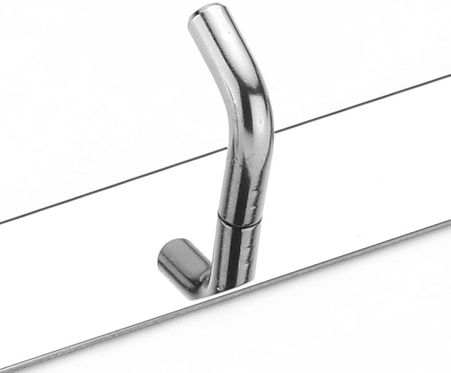 Image of MEXON MEXON 6 Pin Hook Stainless Steel Bathroom Cloth Hooks / Hanger / Key Holder / Door Wall Robe Hooks Rail for Hanging Keys, Clothes, Towel Hook Rail Steel Dress Pack of 2 Hangers For Dress
