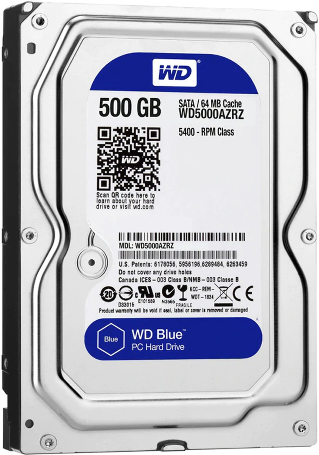 Image of WD OEM 500 GB Desktop Blue, Silver SATA Internal Hard Disk Drive (HDD) (wd500aakp)
