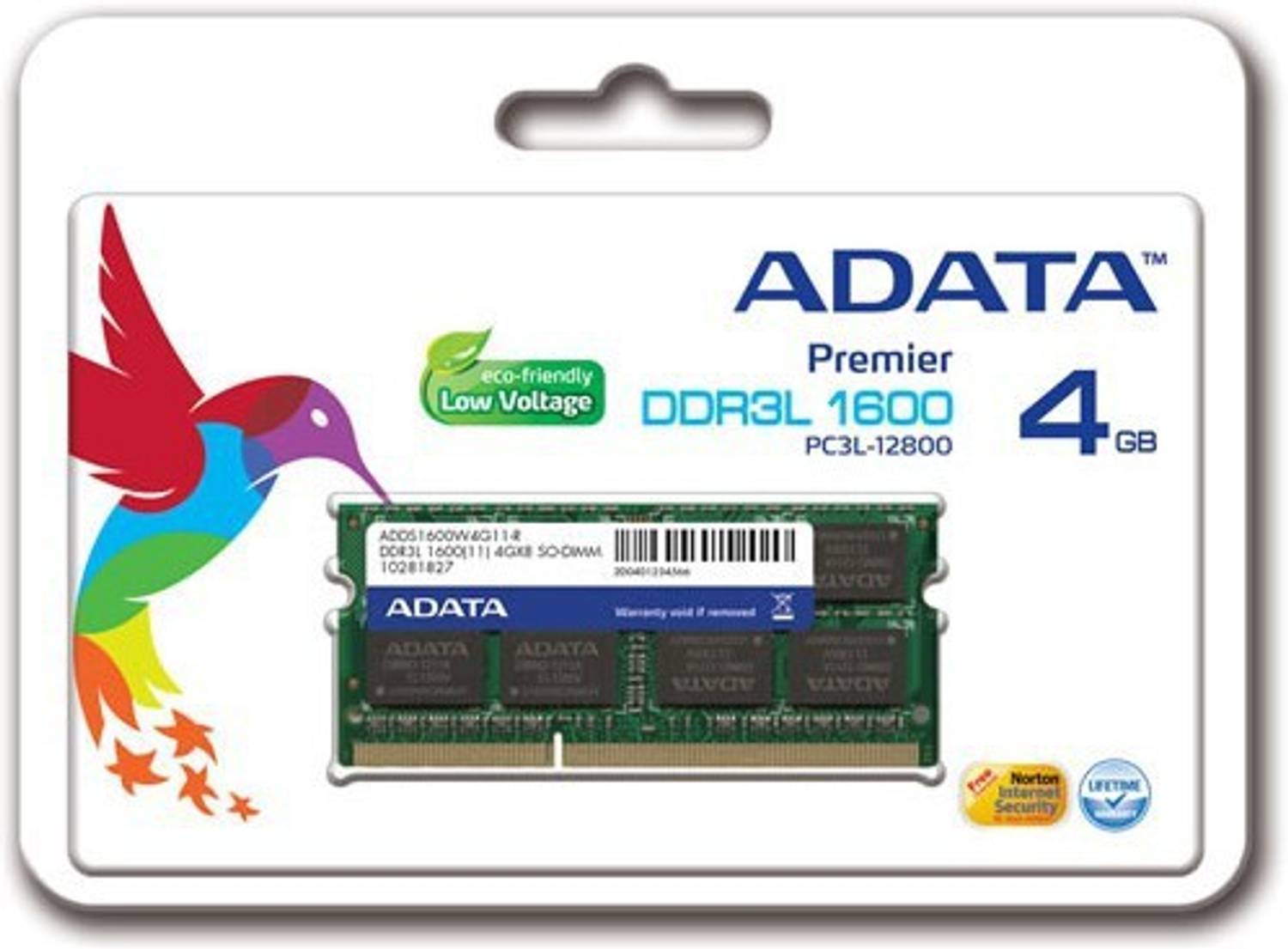 ADATA Premier DDR3 4 GB (Dual Channel) Laptop (ADDS1600W4G11-R) (