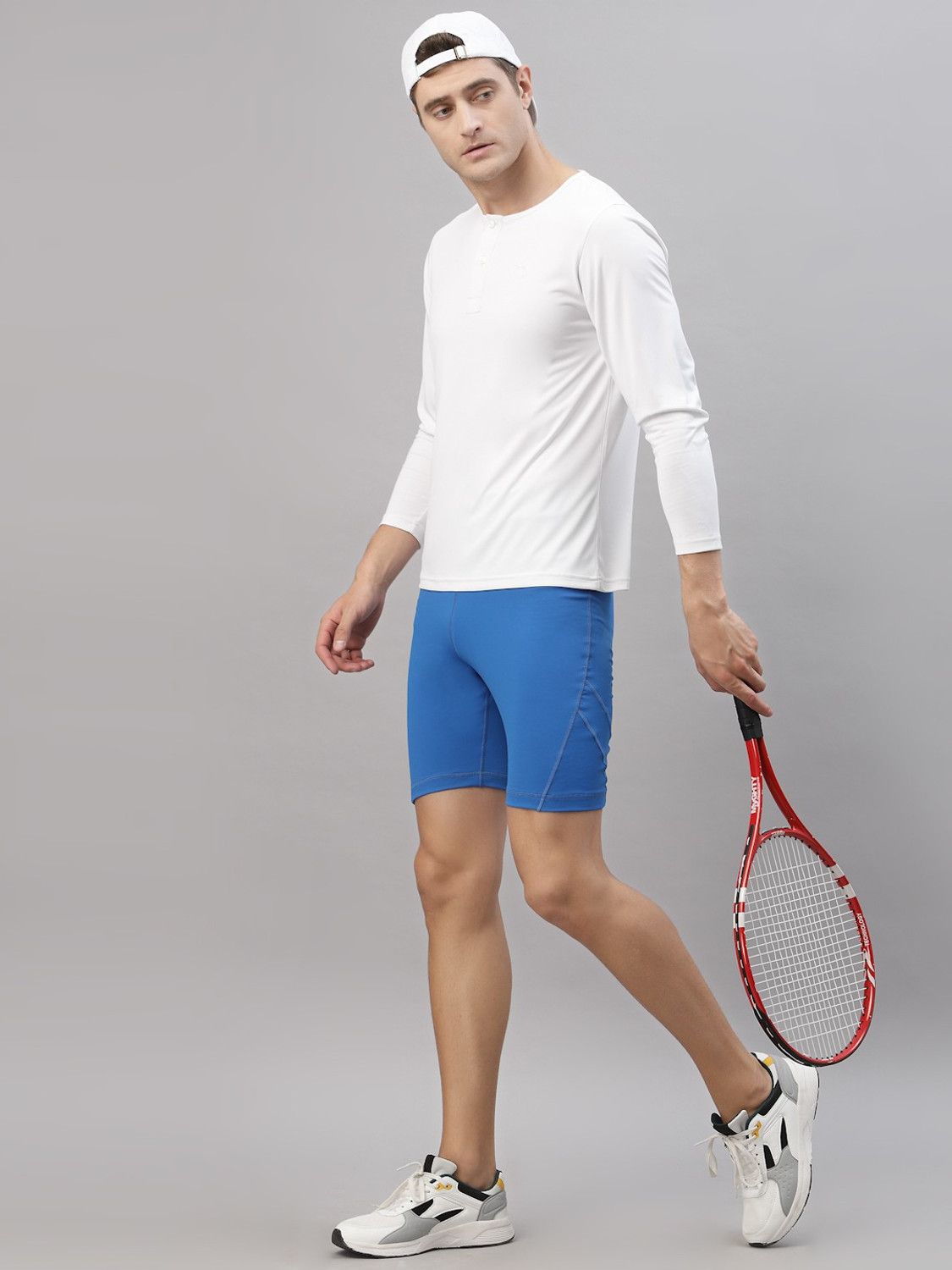 Image of JUMP USA Solid Men Blue Tights