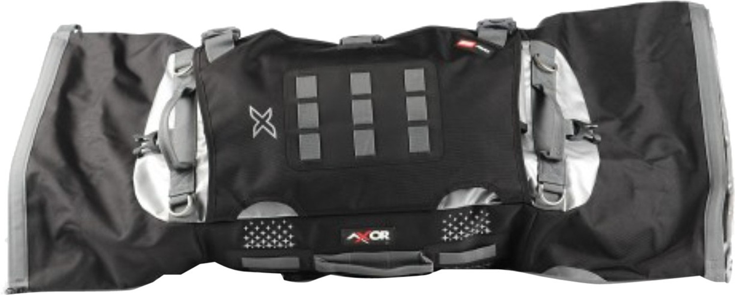 Image of Axor Tail Bag One-side Black, Grey Tarpaulin Motorbike Saddlebag