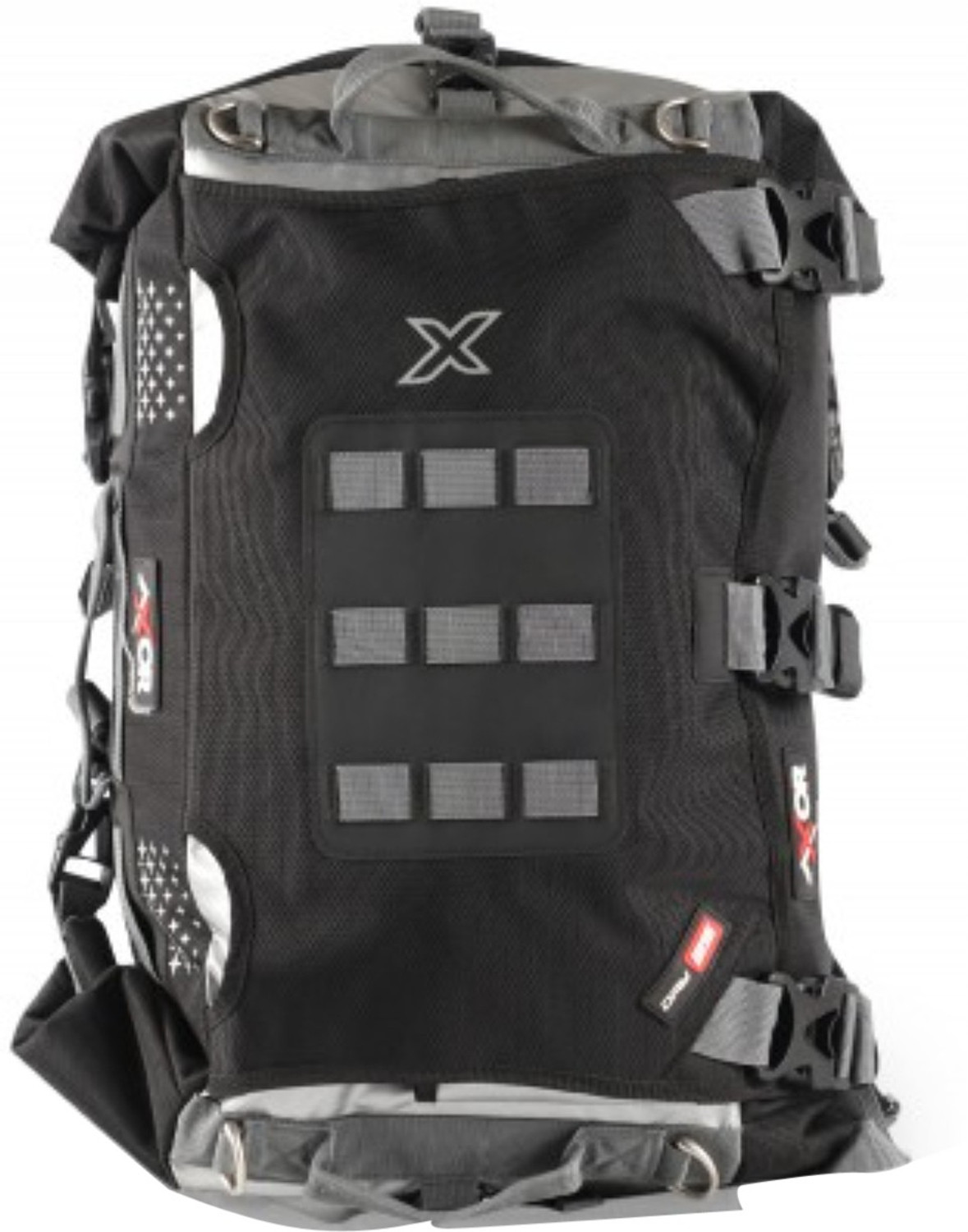 Image of Axor Tail Bag One-side Black, Grey Tarpaulin Motorbike Saddlebag