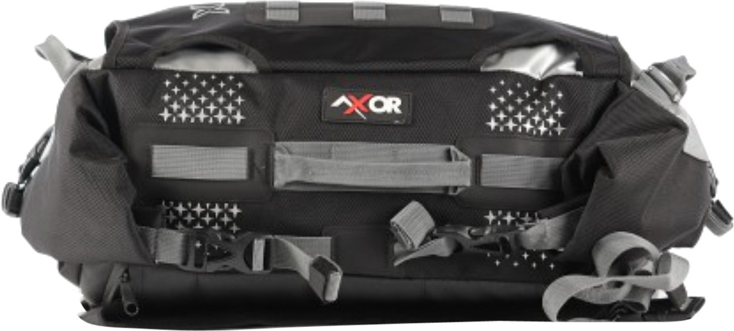 Image of Axor Tail Bag One-side Black, Grey Tarpaulin Motorbike Saddlebag