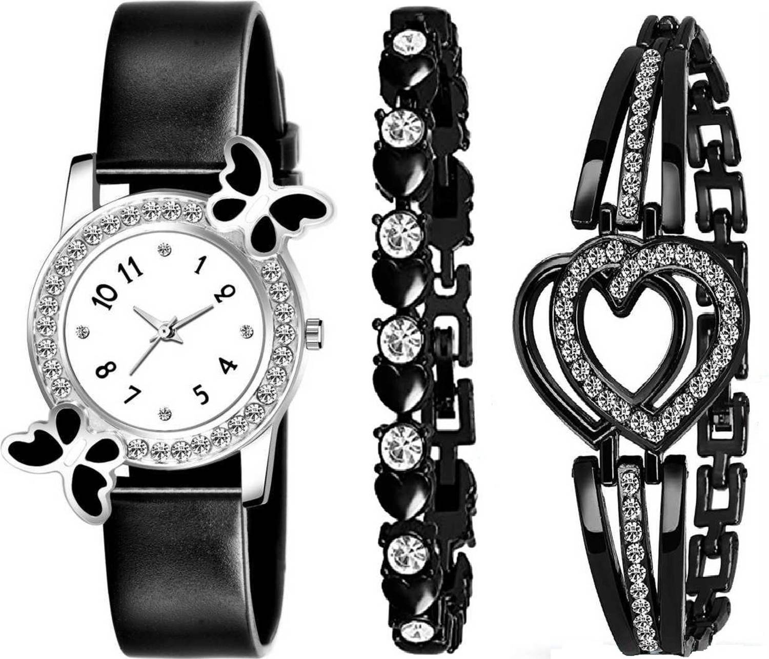 NEWMODIFIED NEW HIGH PRODUCT QUALITY WITH BLACK AND BOTH FANCY BRC FORMAL COMCO FOR GIRL Analog Watch  - For Women