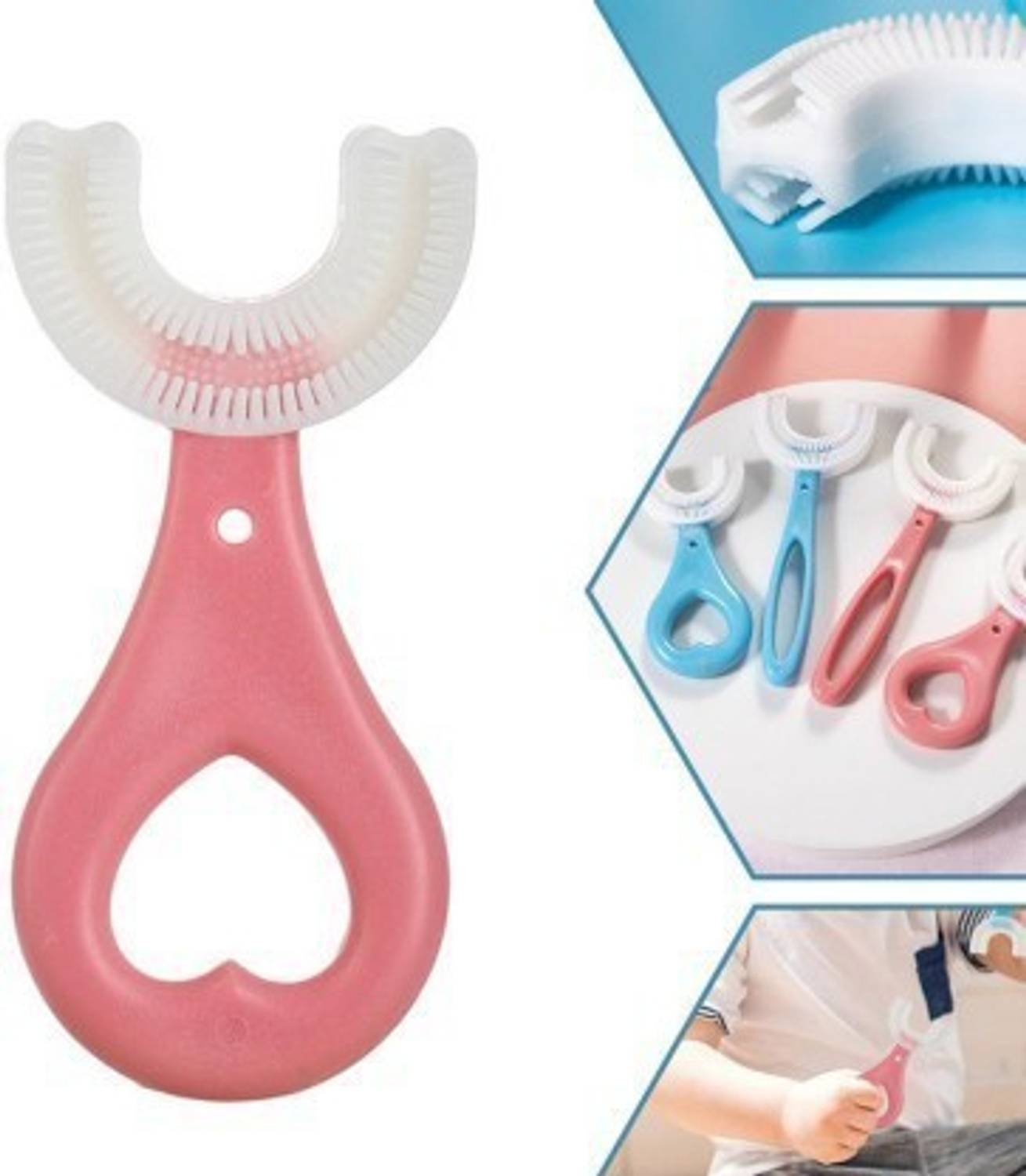 CANDYVILLA U Shaped Toothbrush For Kids | 2-6 Years Aged Boys & Girls Ultra Soft Toothbrush