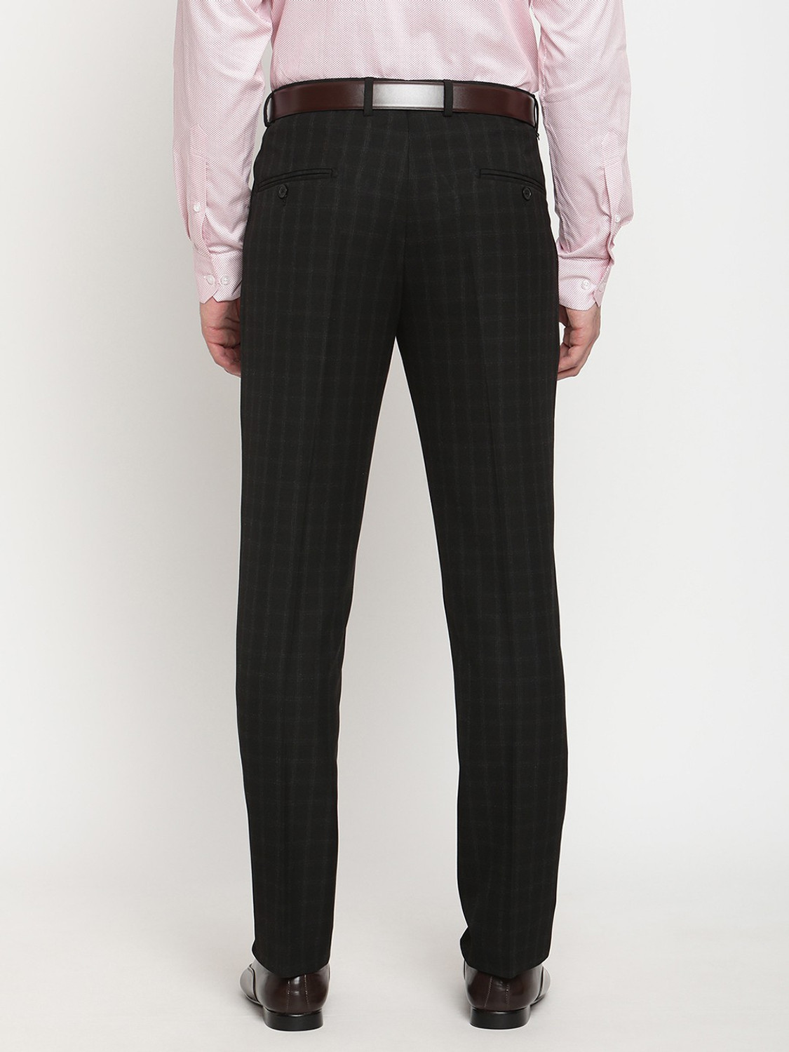 Image of CANTABIL Regular Fit Men Black Trousers