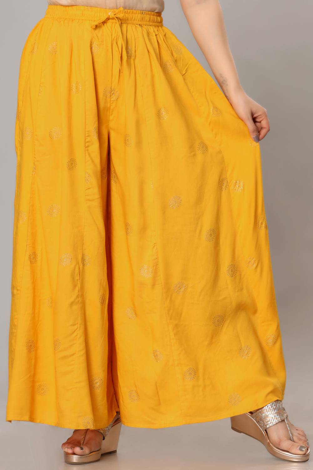 B9 store Regular Fit Women Yellow Trousers
