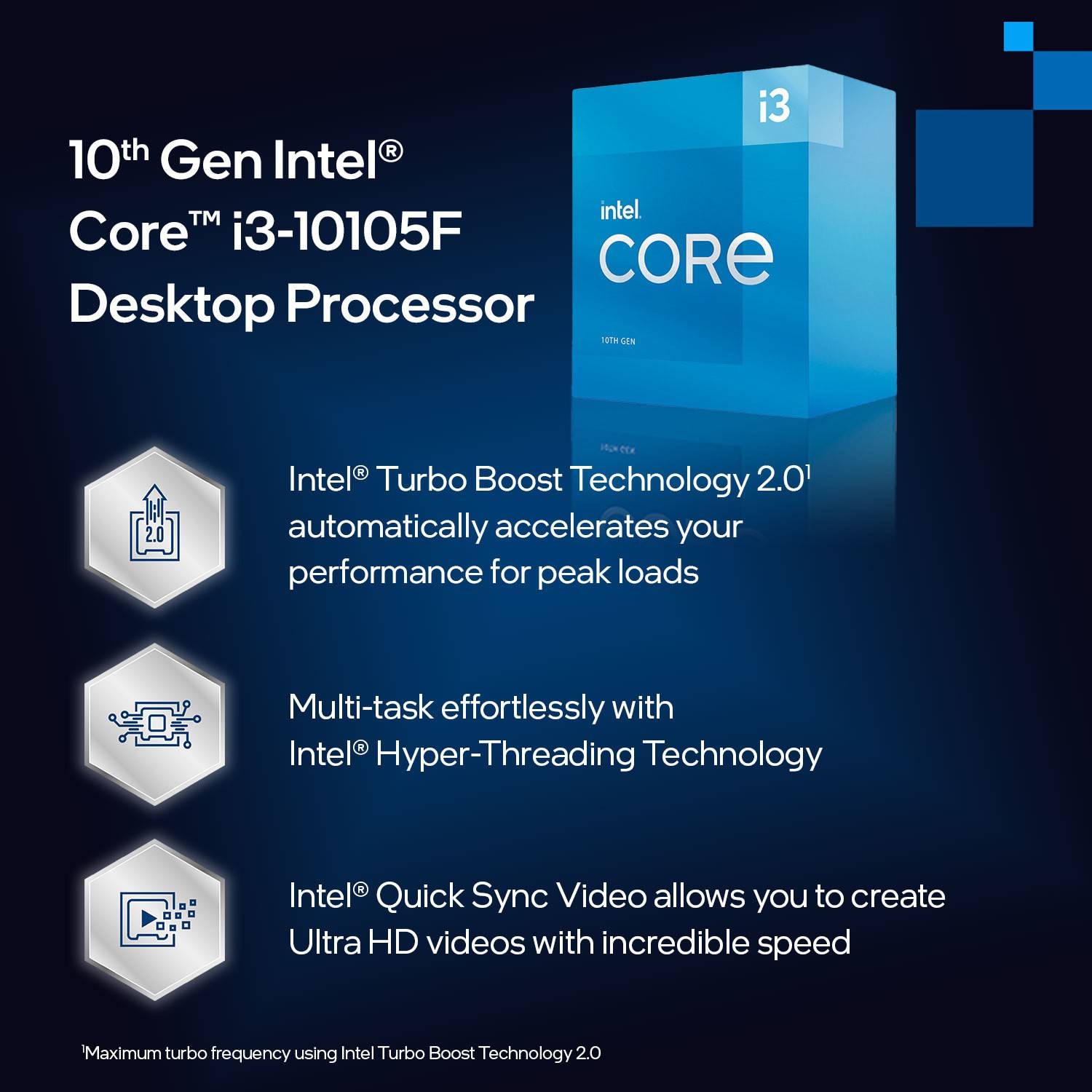 Intel i3-10105 4.4 GHz Upto 4.4 GHz LGA 1200 Socket 4 Cores 8