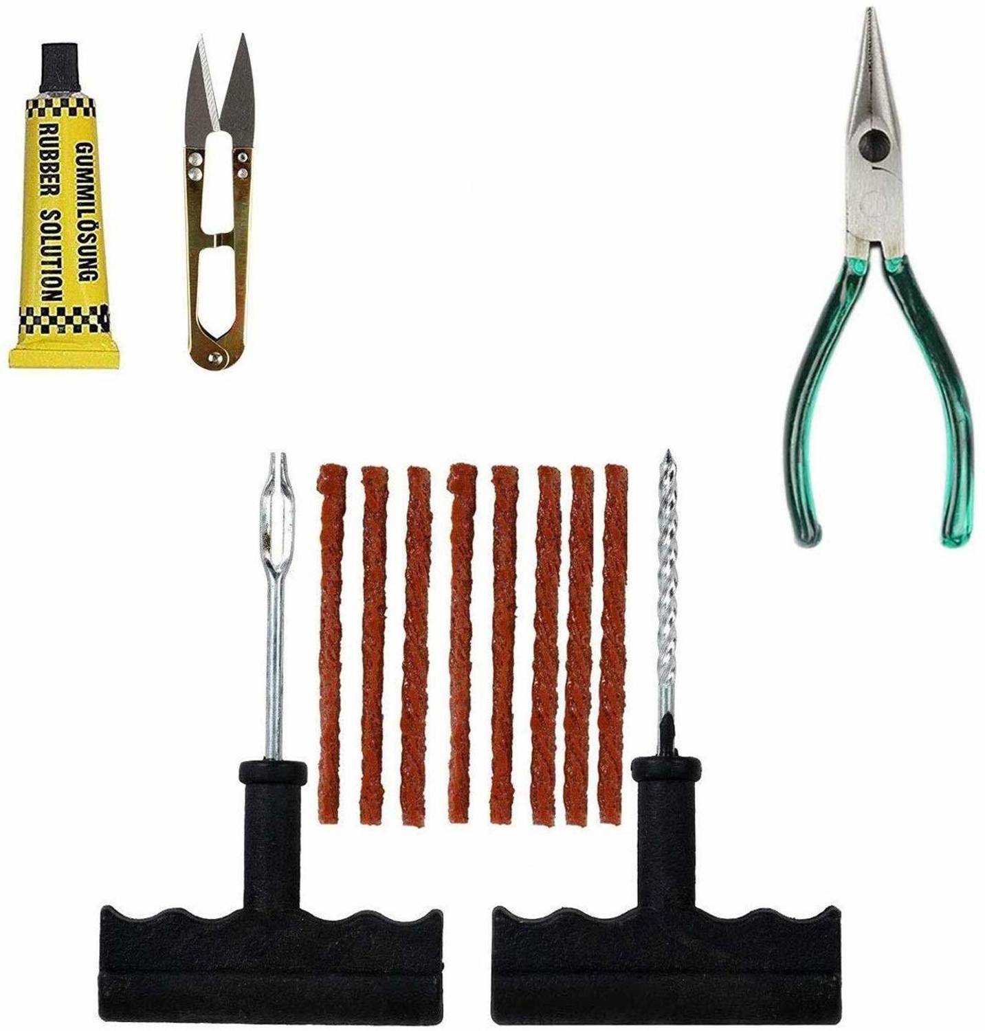 ALLEXTREME EX-5003 Portable Flat Tire Puncher Fixing Box Tubeless Tyre Puncture Repair Kit