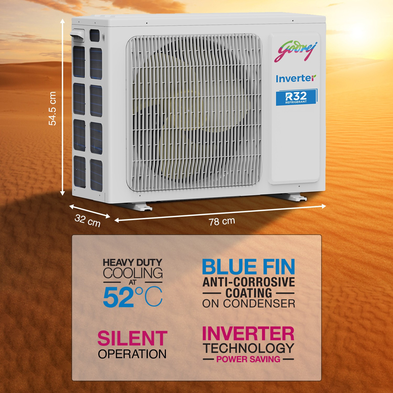 Image of Godrej 2022 Model 1 Ton 3 Star Split Inverter With Anti-Virus Protection AC