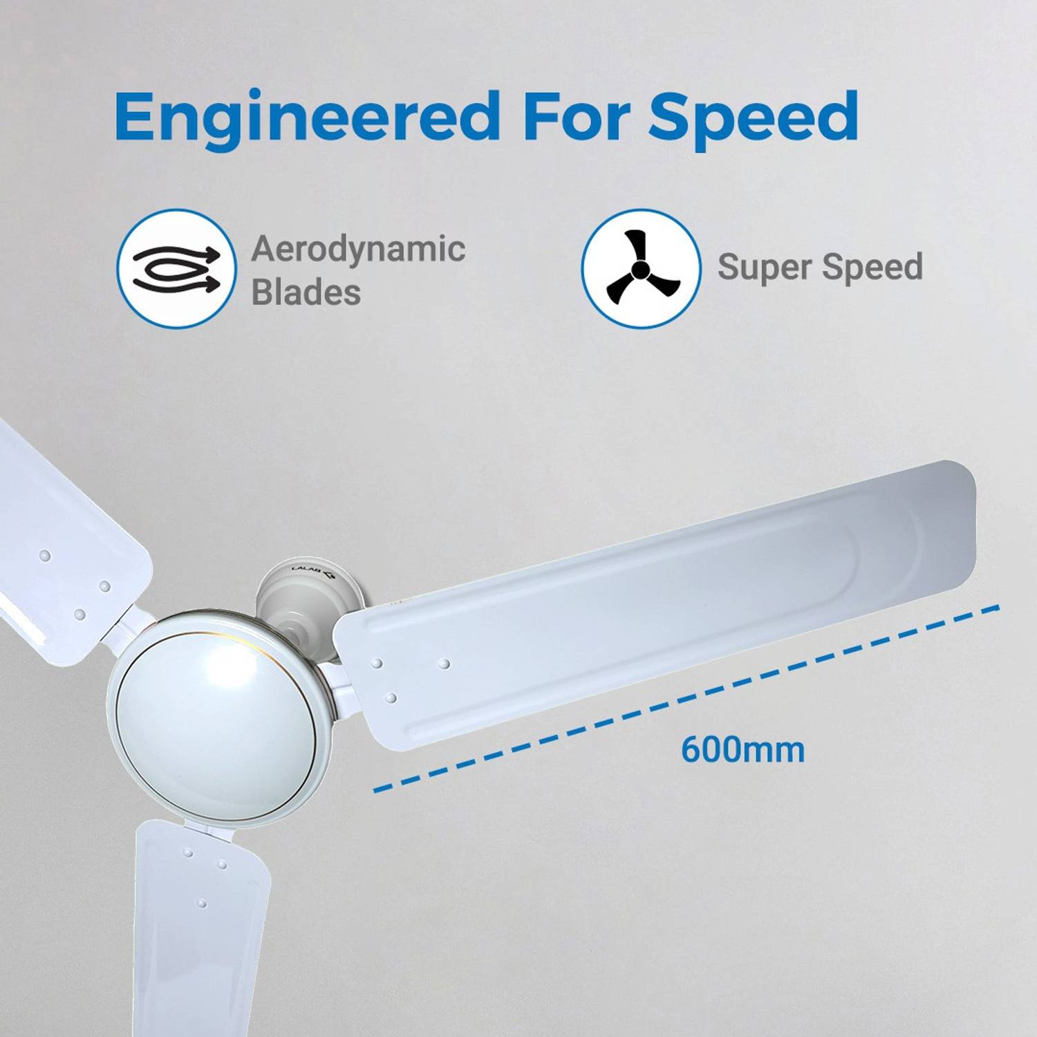 Bajaj Crest Turbo 1200mm White Ceiling Fan - Image 2