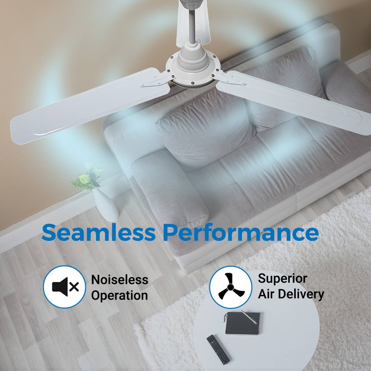 Bajaj Crest Turbo 1200mm White Ceiling Fan - Image 5