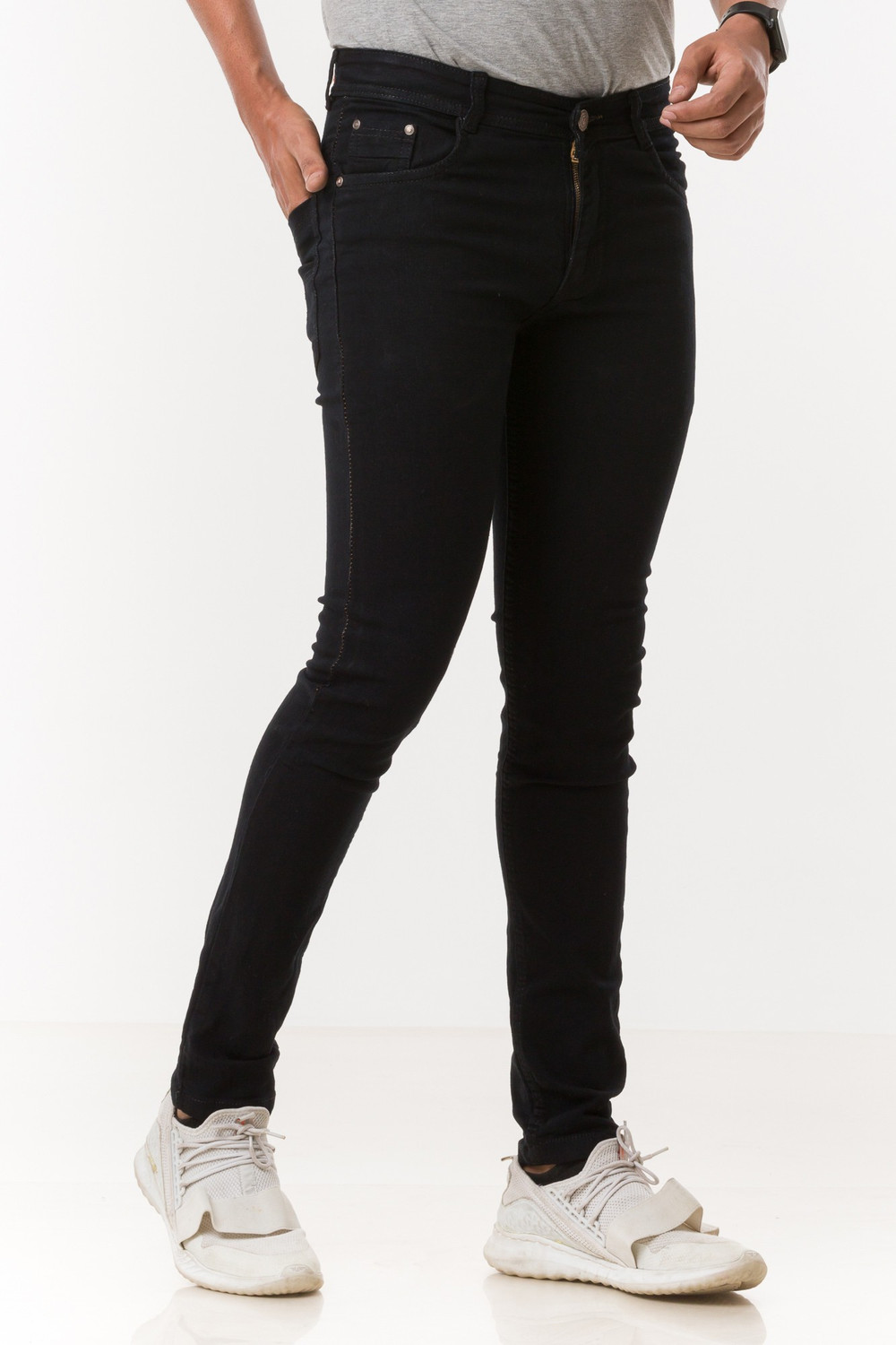 Image of Lzard Slim Men Black Jeans