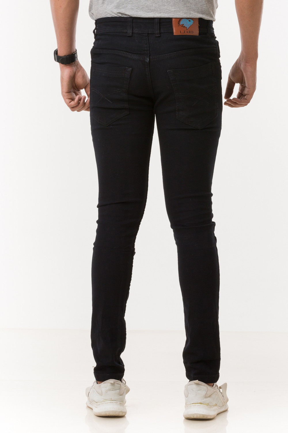 Image of Lzard Slim Men Black Jeans