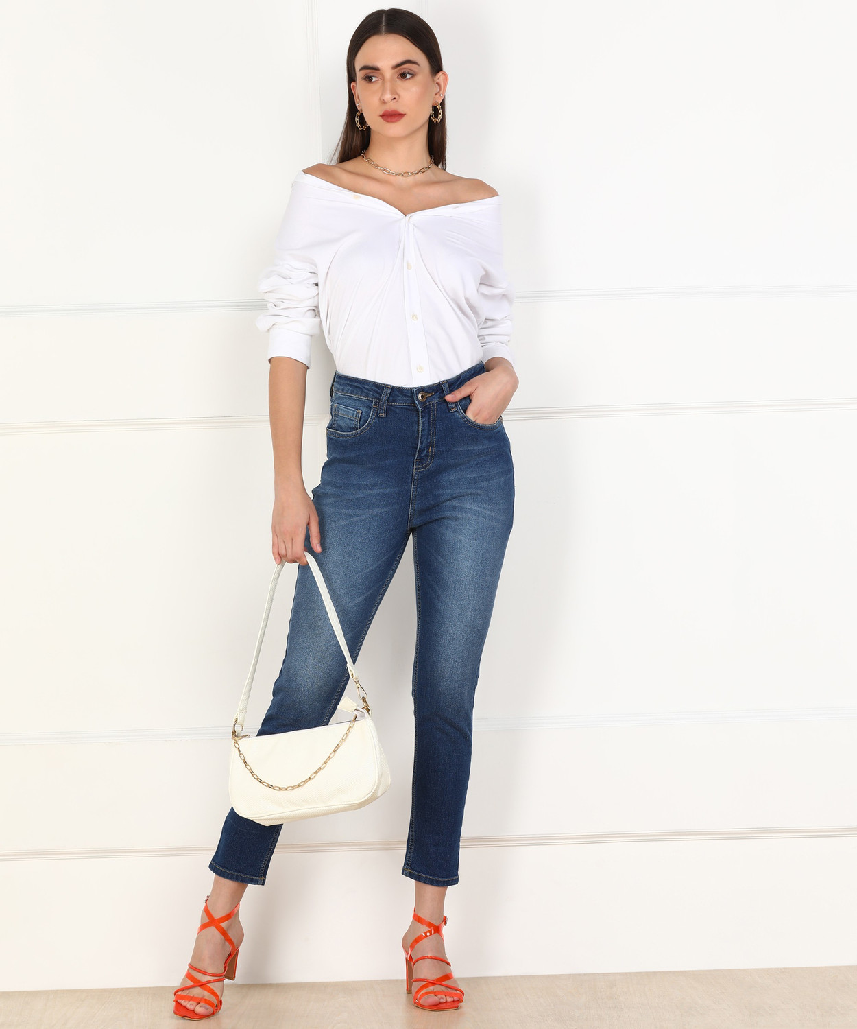 Image of PROVOGUE Slim Women Blue Jeans
