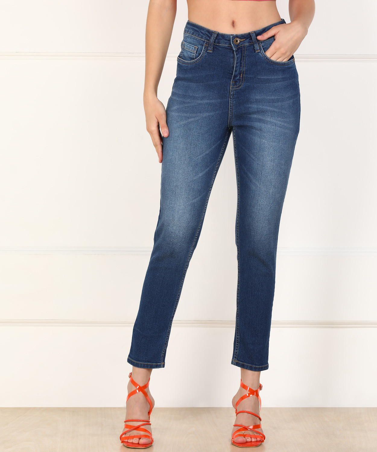 Image of PROVOGUE Slim Women Blue Jeans