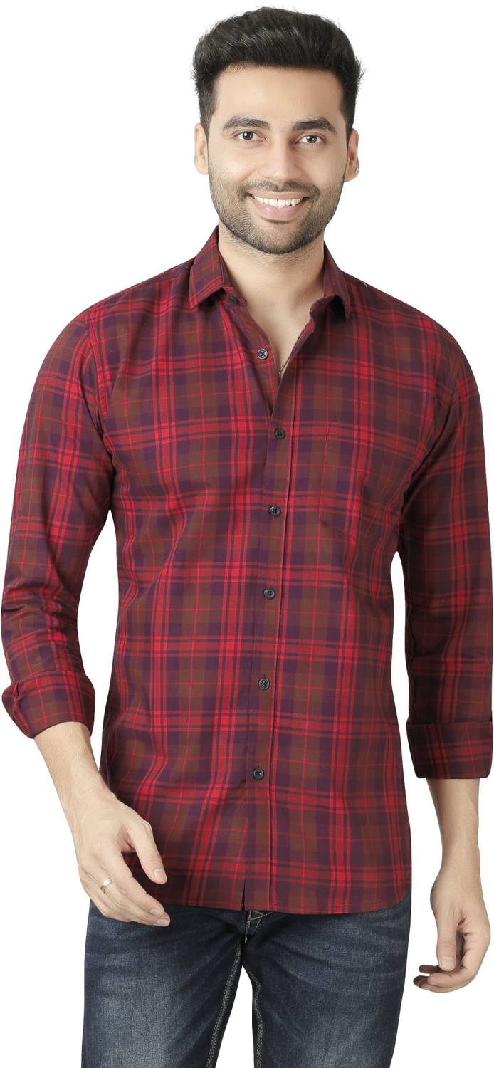 5TH ANFOLD Men Checkered Casual Multicolor Shirt