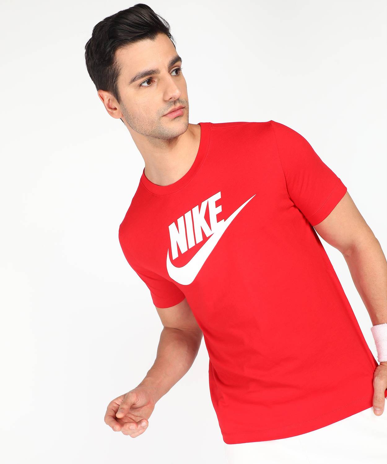 NIKE Printed Men Crew Neck Red T-Shirt - Buy NIKE Printed Men Crew