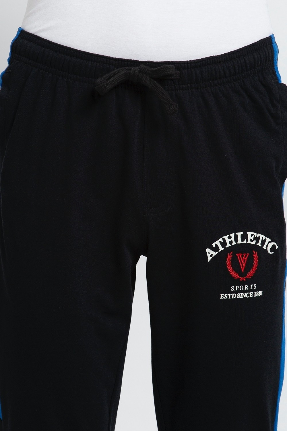 Image of VAN HEUSEN Sport Smart Tech And Easy Stain Release Solid Men Black Track Pants