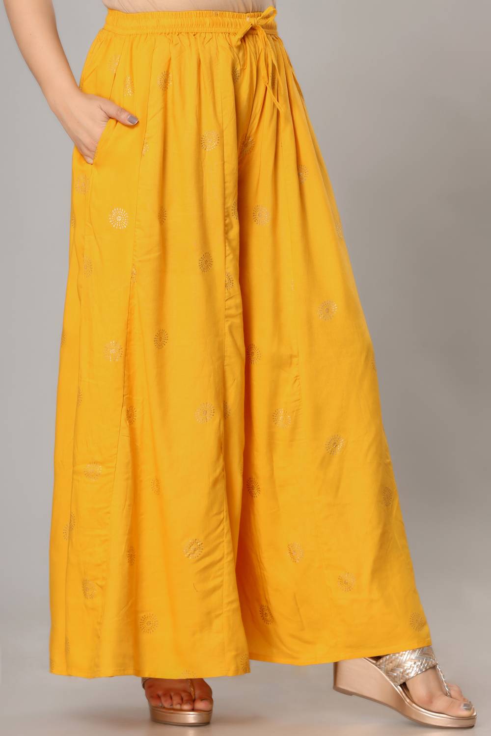 B9 store Regular Fit Women Yellow Trousers