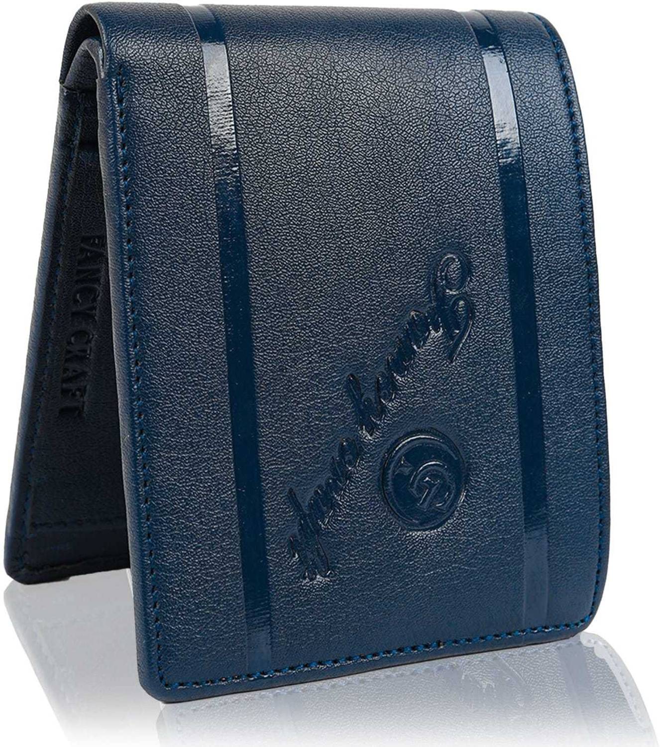Fancy Craft Men Casual Blue Artificial Leather Wallet