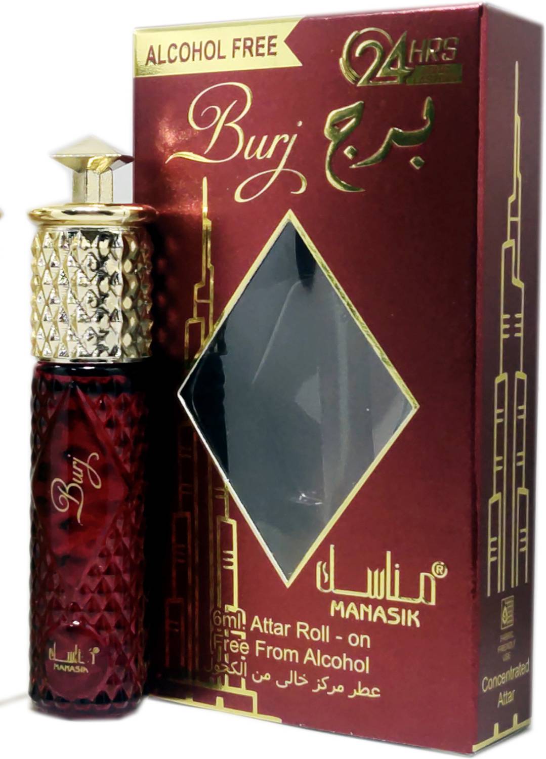 Manasik BURJ Alcohol-Free Concentrated Attar Roll On 6ml - Image 1