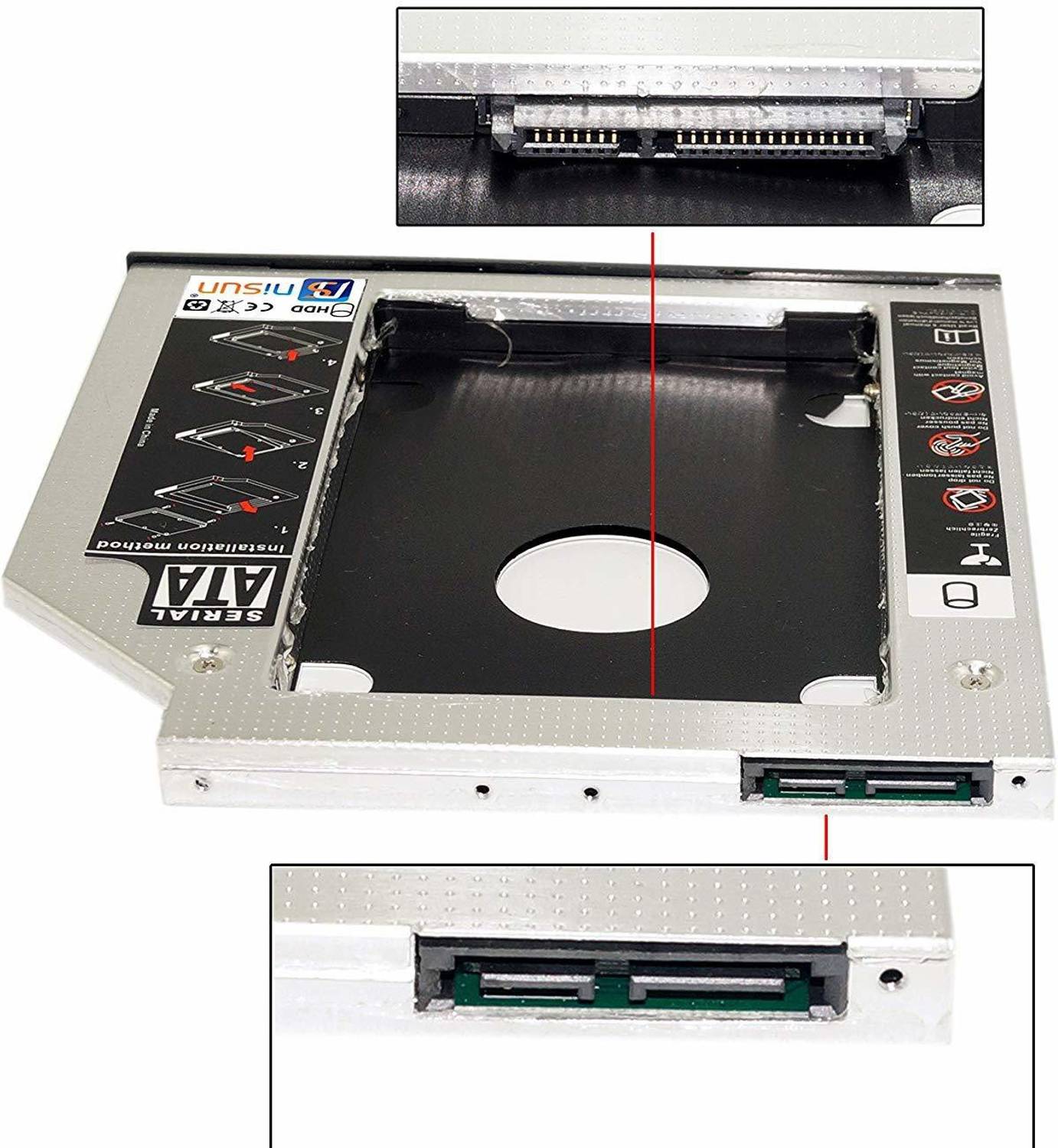 TERABYTE 9.5MM Internal 2.5''SATA Second HDD CADDY CD/DVD-ROM to Expanded Data Storage 2.5 inch 9.5MM Internal Hard Drive Enclosure/HDD CADDY