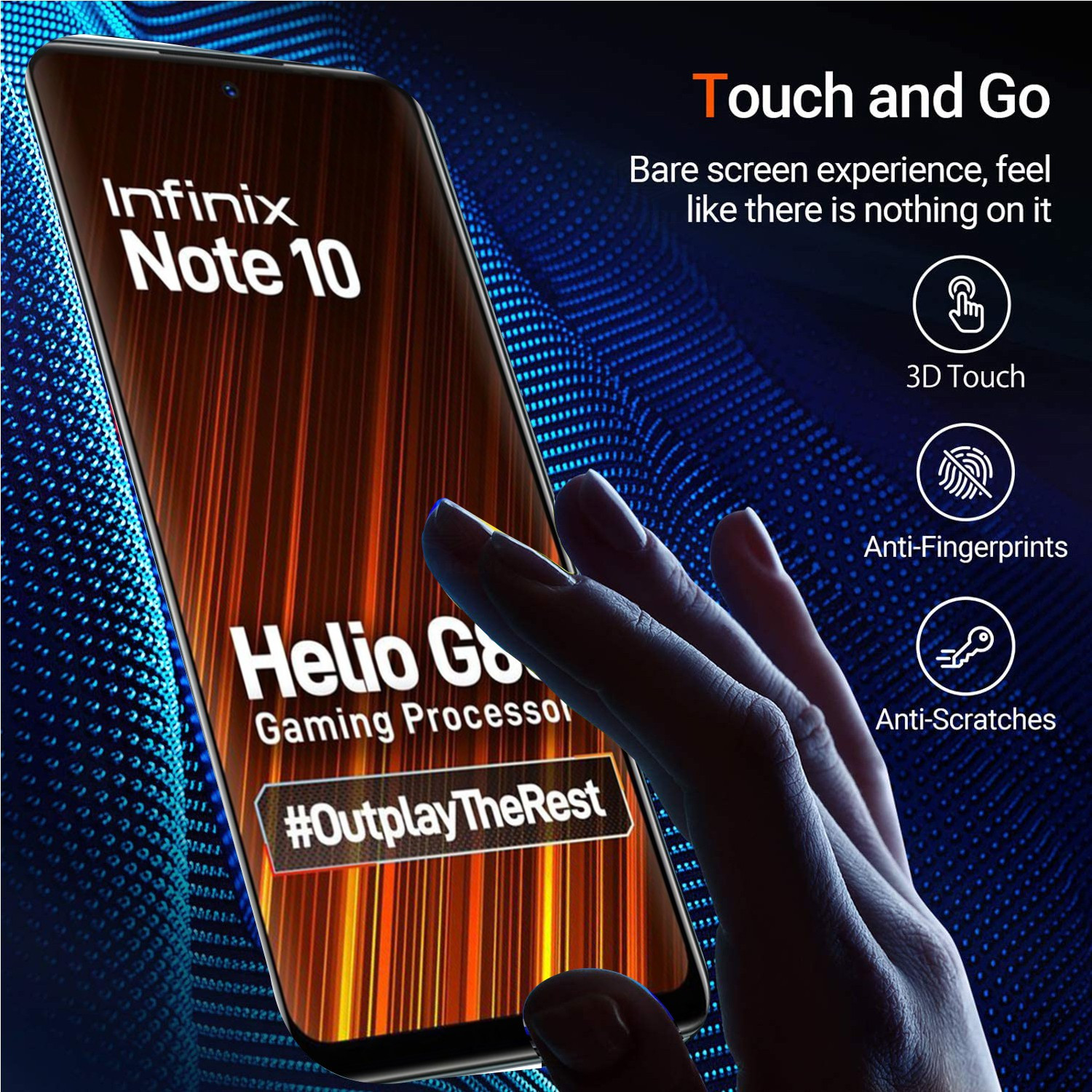 Image of TWIGLO Edge To Edge Tempered Glass for INFINIX NOTE 10