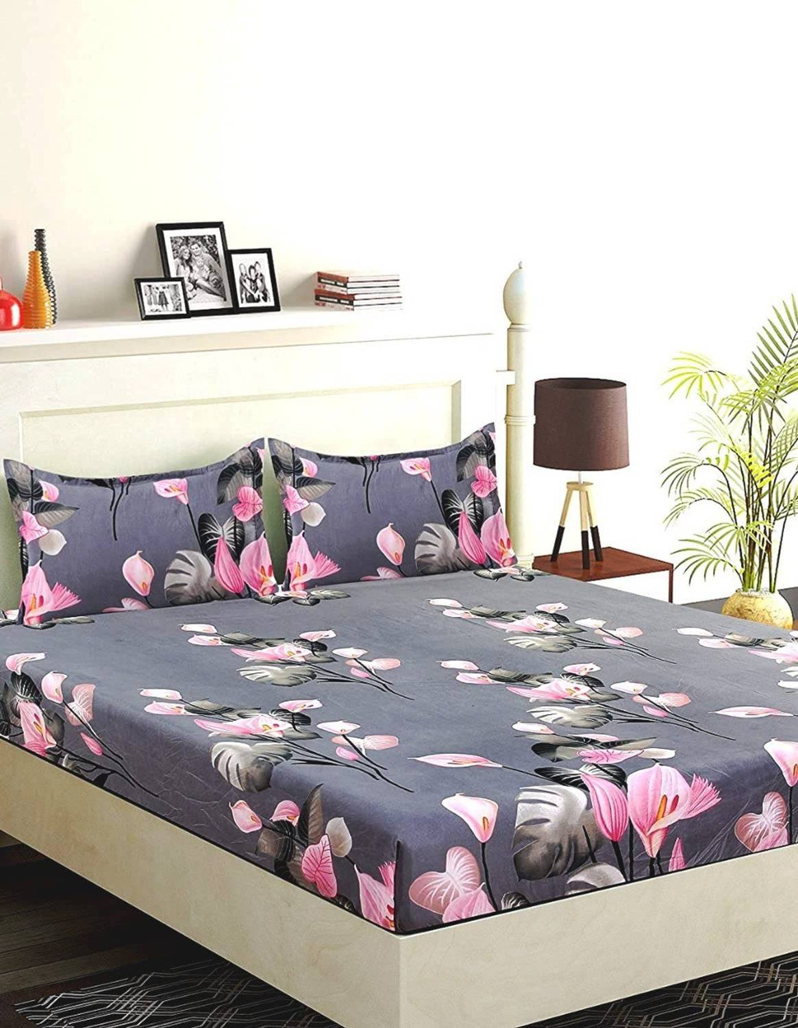 JDL WORLD Polycotton Double Flat 210 TC Abstract 1 Bedsheet with