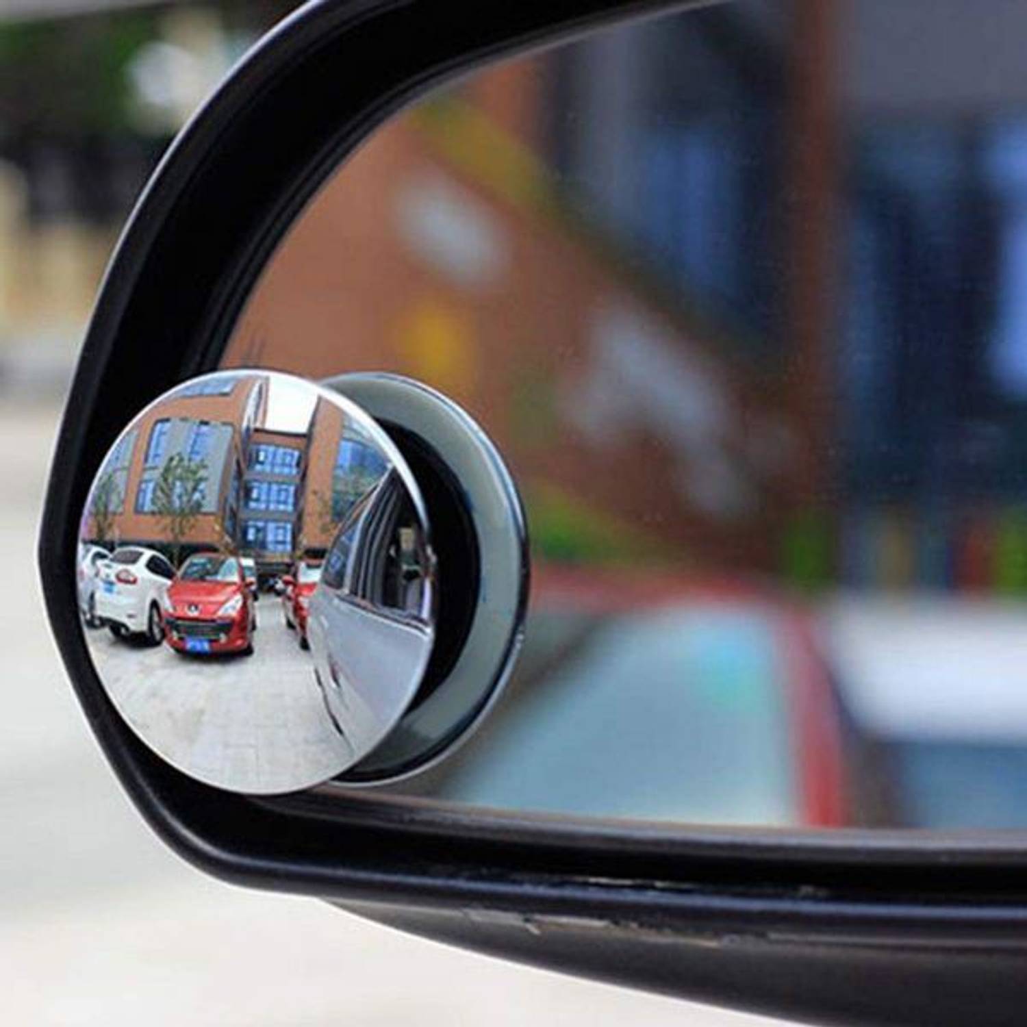 MOTORCYCLE 2 1/4 SIDE AUXILIARY BLIND SPOT WIDE VIEW MIRROR TWO SMALL REARVIEW