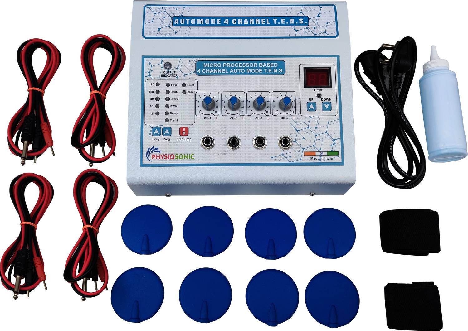 PHYSIO LIFE CARE 4-Channel TENS Auto Mode Physiotherapy Machine