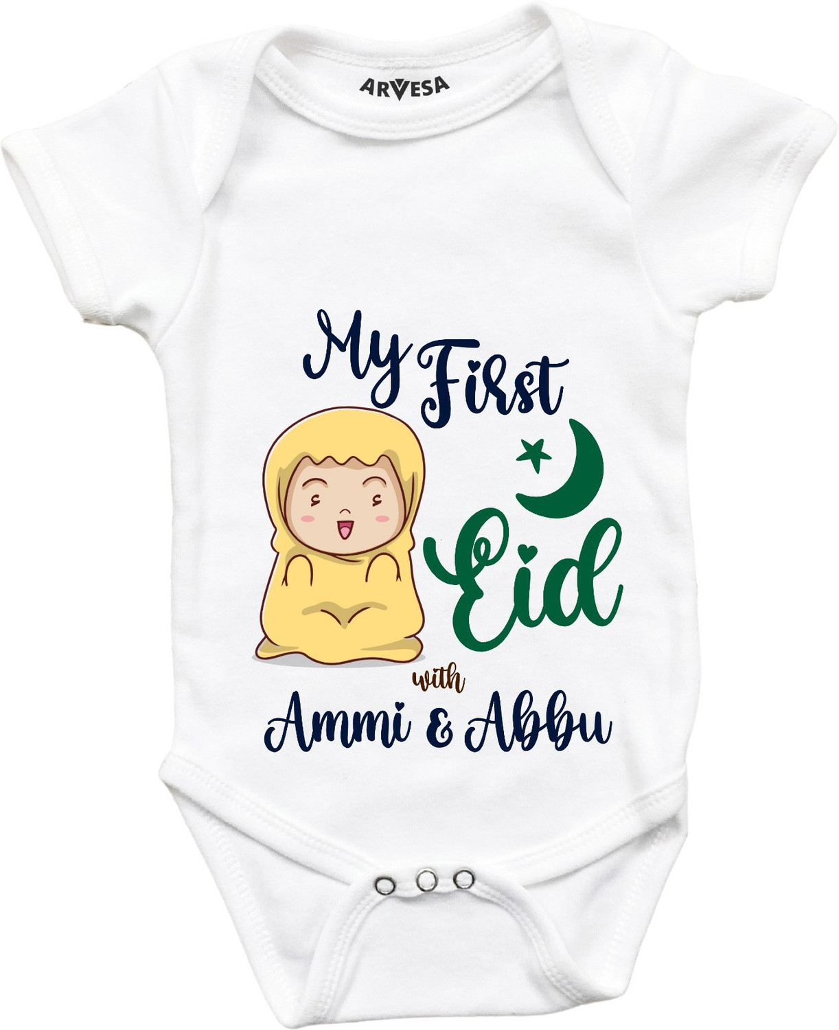 Image of ARVESA Romper For Baby Boys & Baby Girls Printed Cotton Blend