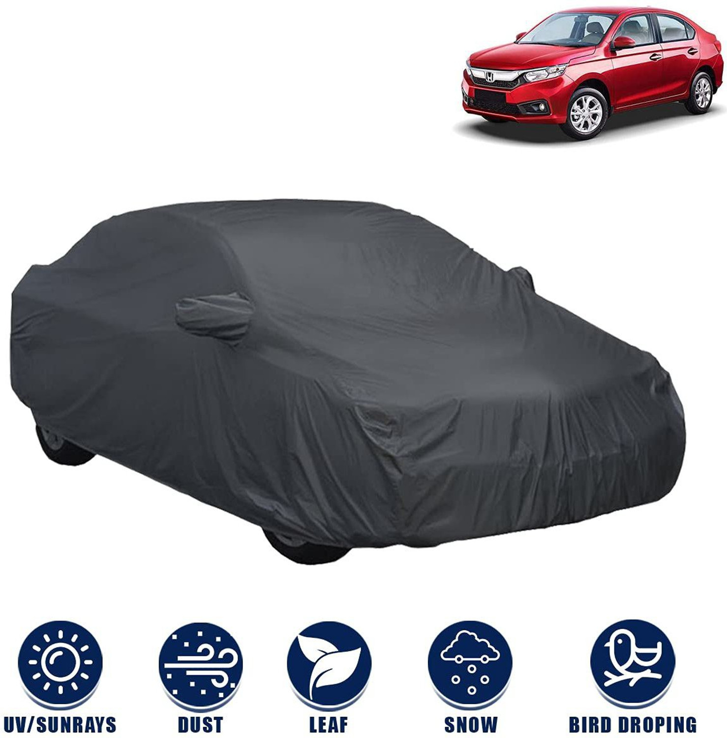 Image of SR CREATION Car Cover For Honda Amaze (With Mirror Pockets)