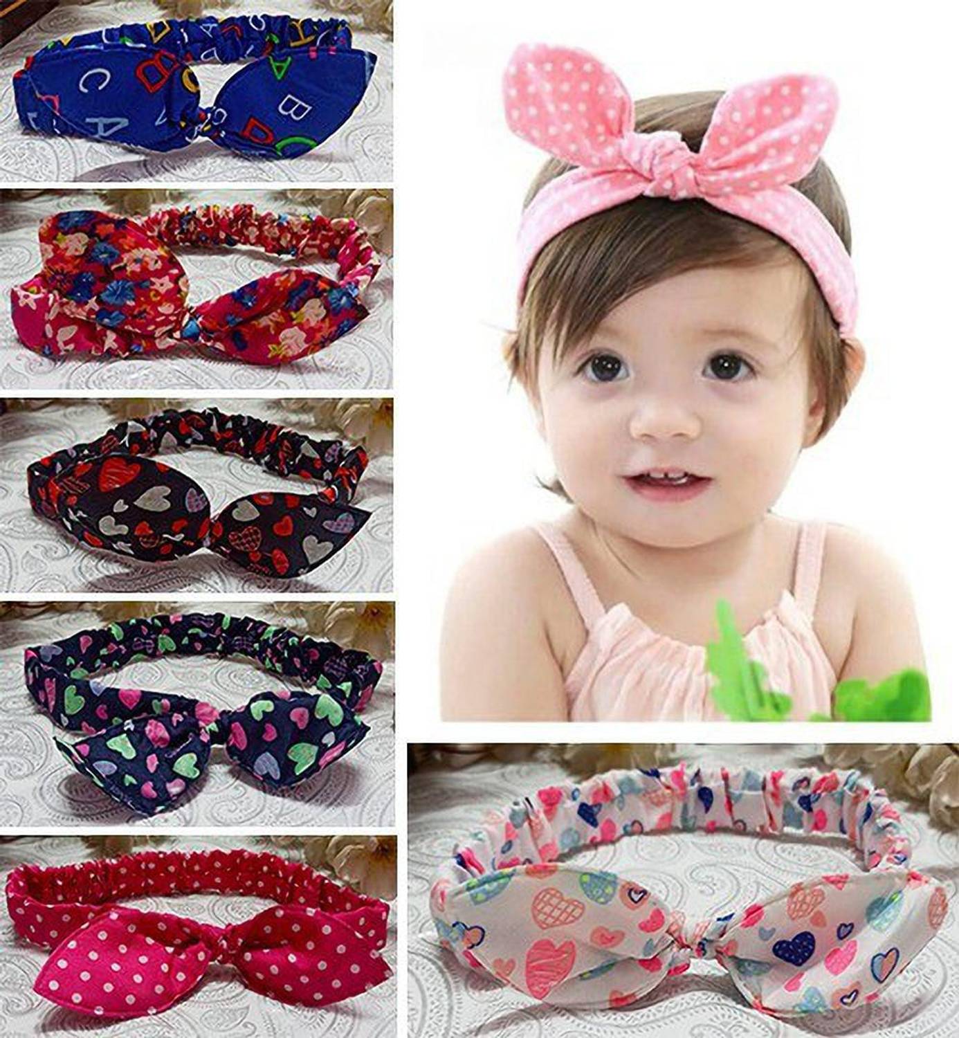 alamodey Multipack of 6: It includes 6pc of rabbit elastic headbands Hair Band