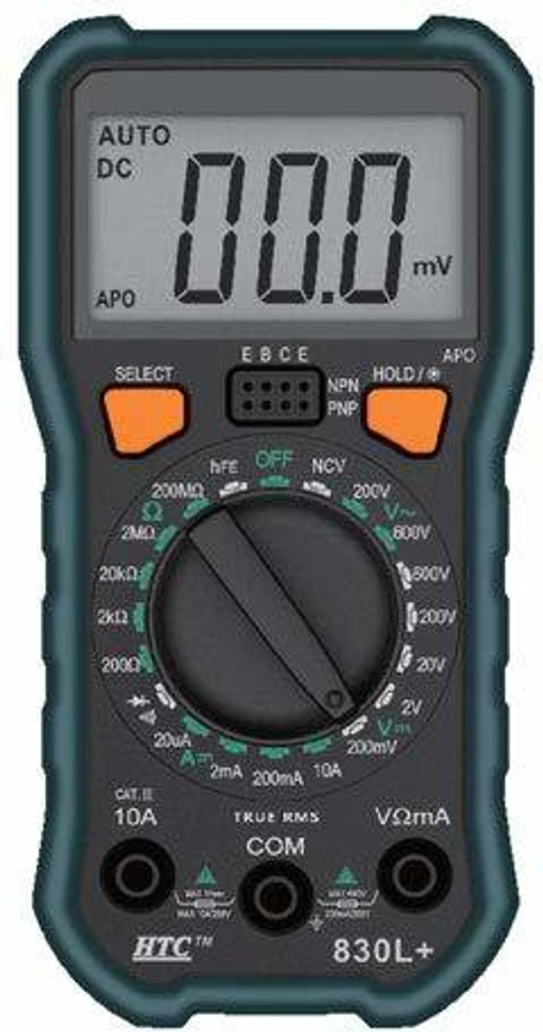 Image of HTC Instrument 830L+ Digital Multimeter-TRMS With 2000 Counts And 1Year Warranty Digital Multimeter