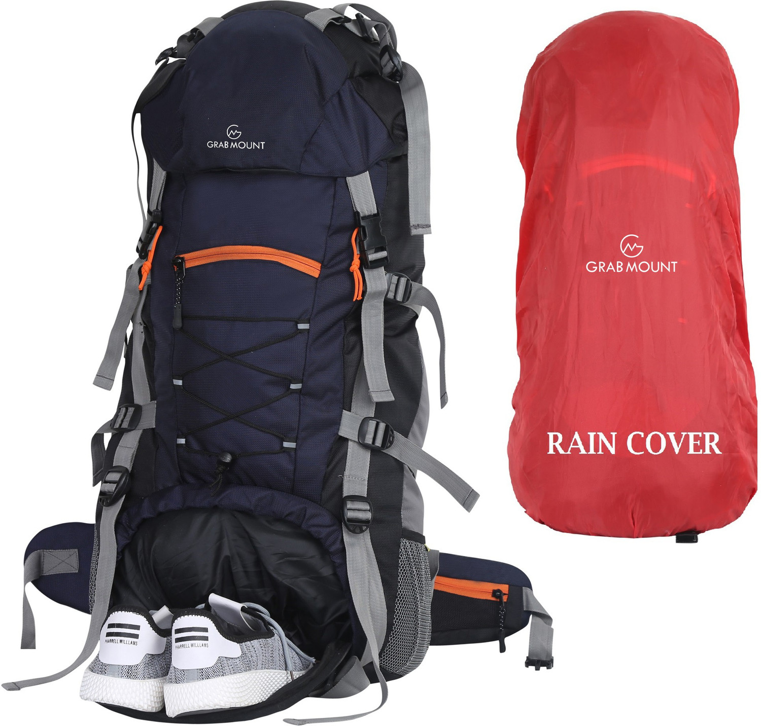Image of GRABMOUNT Hiking Mountain Trekking Travel Bag pack & Rucksack with shoe compartment Rucksack - 65 L