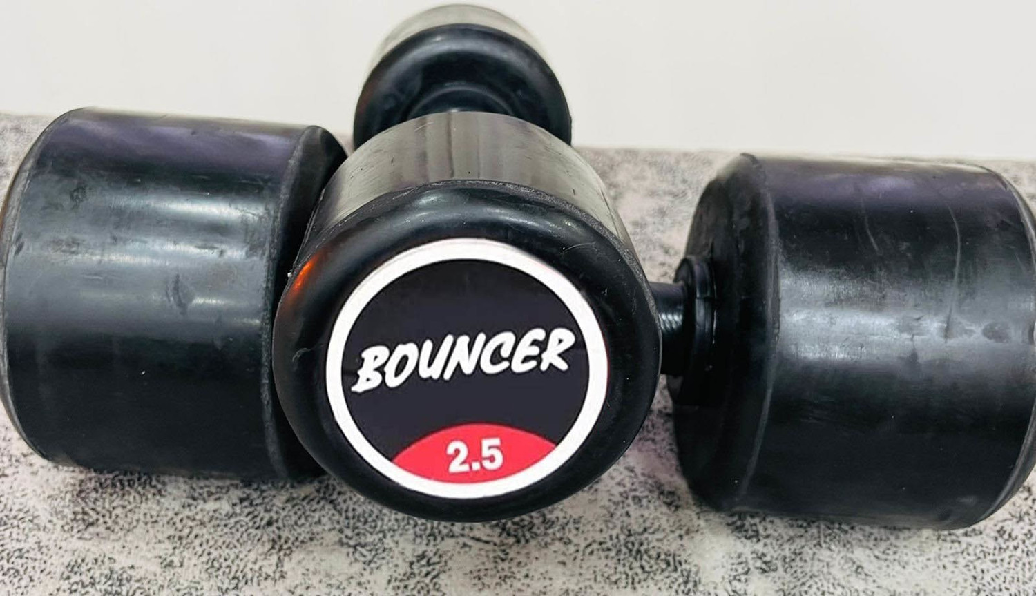 Image of YMD 2.5Kg X 2 Pcs Exclusive Quality Bouncer Rubber Dumbbell, Bouncer Dumbbell Fixed Weight Dumbbell