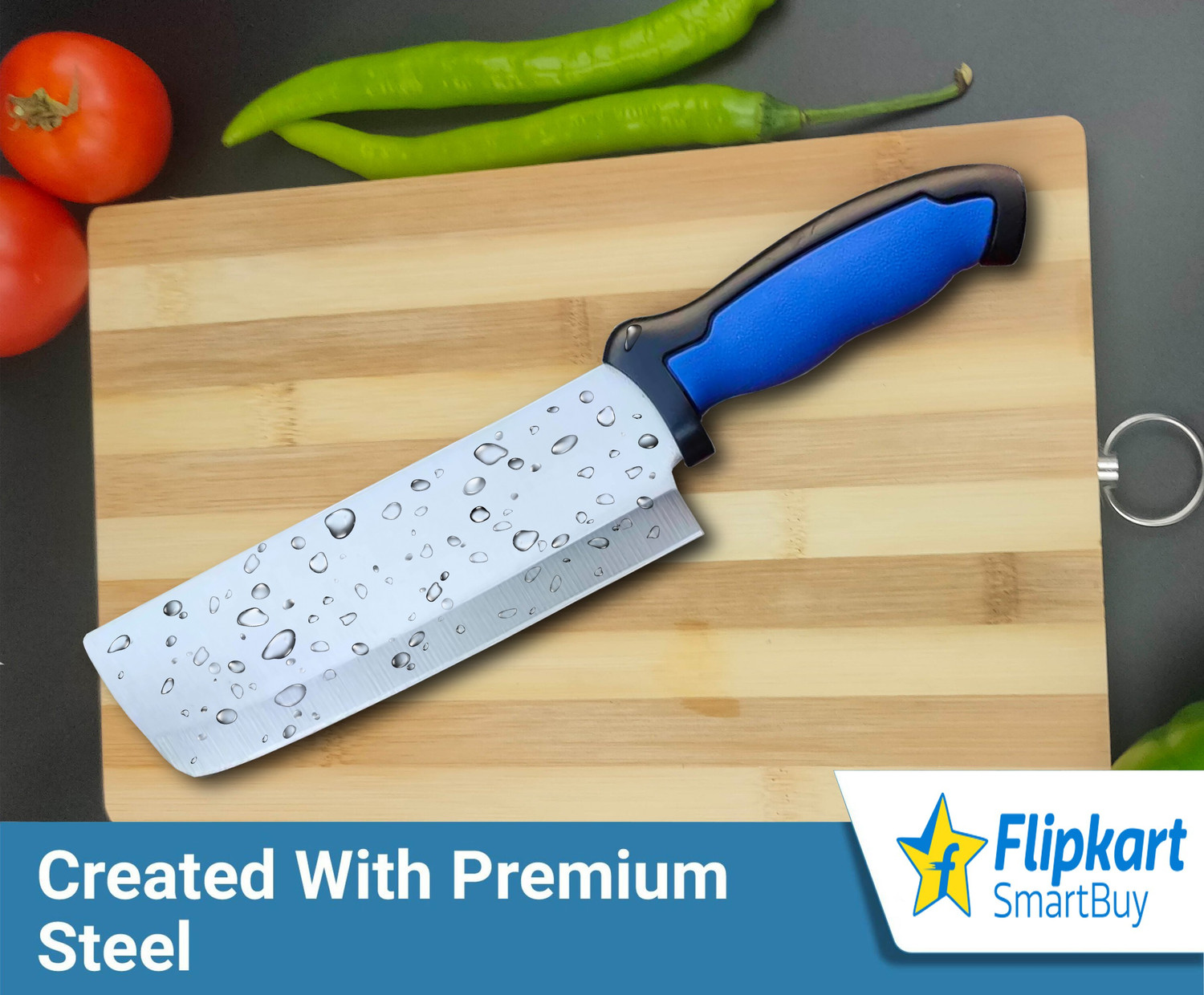 Image of Flipkart SmartBuy 1 Pc Stainless Steel Knife Multi-Purpose High Quality Heavy Stainless Steel Blade Lasting Sharp Professional Chef And Kitchen Knife 7x2 inches Knives for Cutting Fruits, Vegetable, Meat YG115