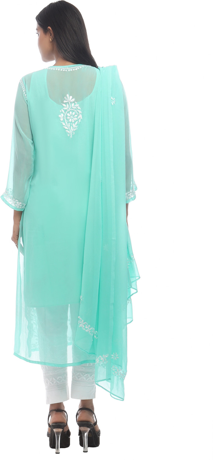 Image of Golden Chikan Export Women Kurta Dupatta Set