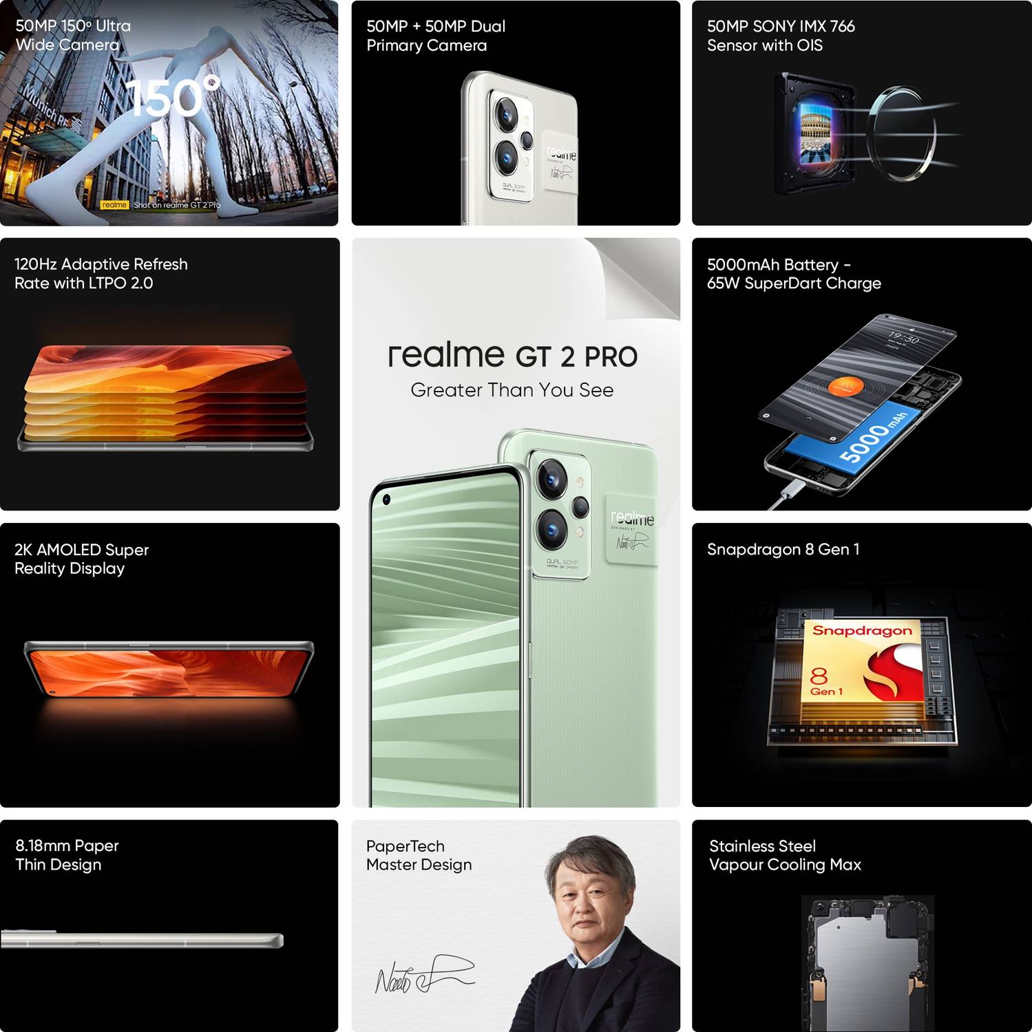 realme GT 2 Pro 128GB Paper Green - Image 2