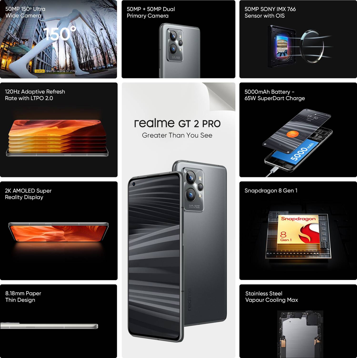 realme GT 2 Pro 128GB Steel Black - Image 2