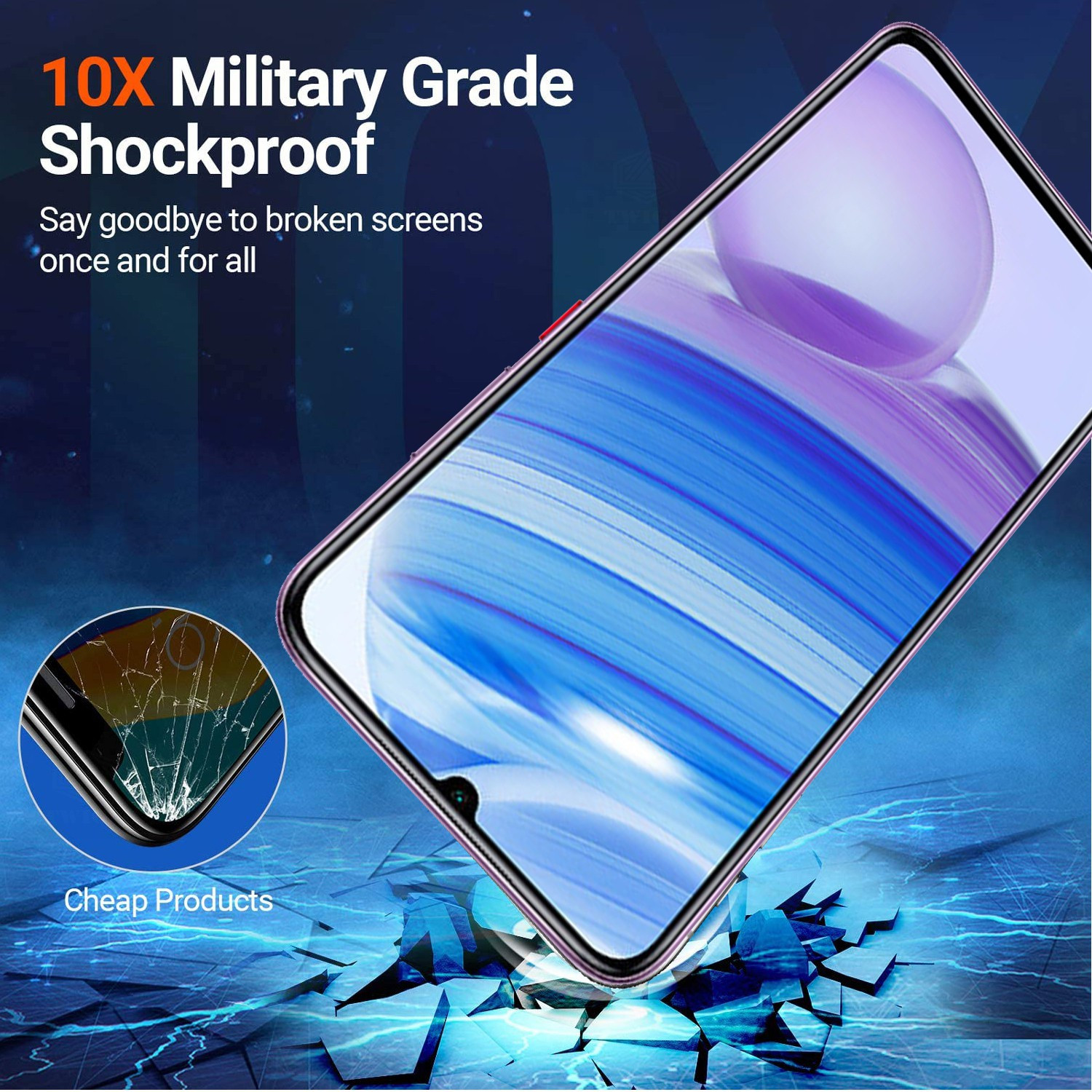 Image of TWIGLO Edge To Edge Tempered Glass for REDMI 10