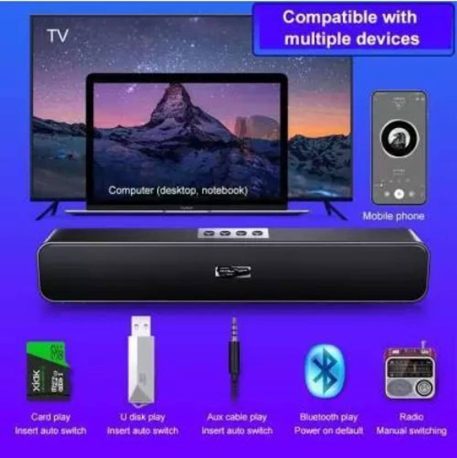 Clairbell NEZ_456R YST 3502/E91 Super Bass Bluetooth Wireless Speaker 15 W Bluetooth Soundbar