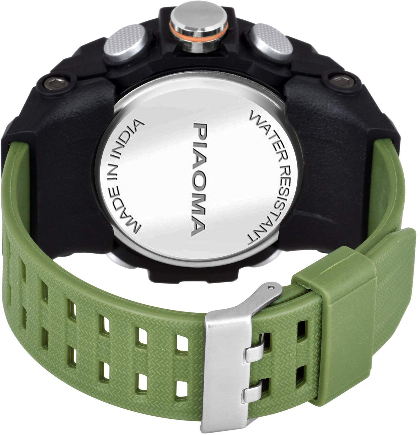 Image of Piaoma Analog-Digital Military Full Black Sports Fully Waterproof Analog-Digital Watch - For Men PMAGRNSCK0506