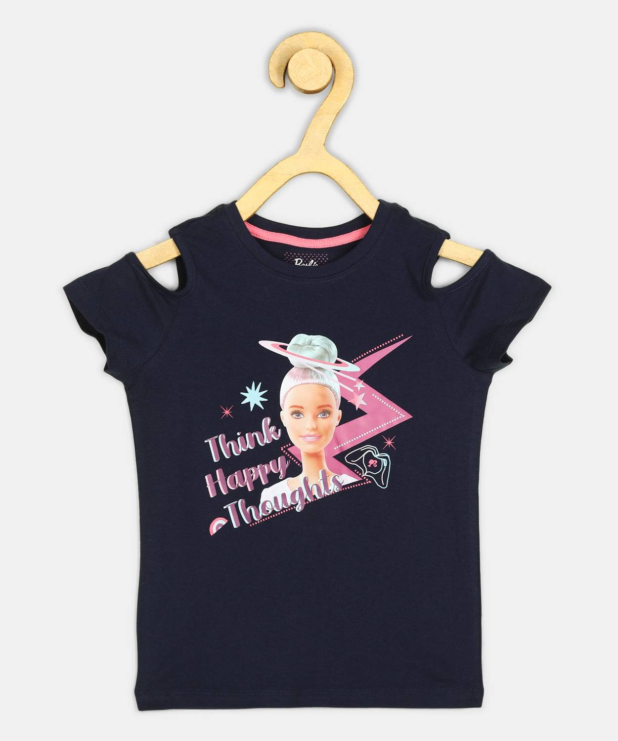 BARBIE Girls Printed Pure Cotton Regular T Shirt