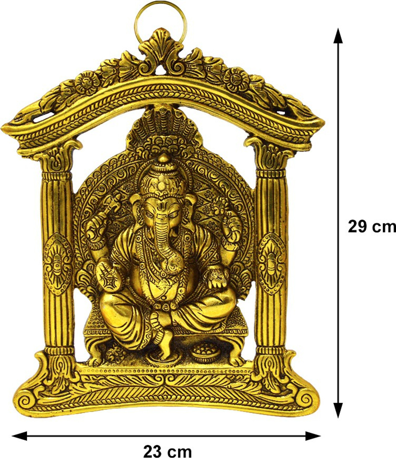 Image of Shubhkart Nitya Aaradhya Ganesh Murti Statue For Wall Hanging - 572 g Decorative Showpiece - 28.5 cm