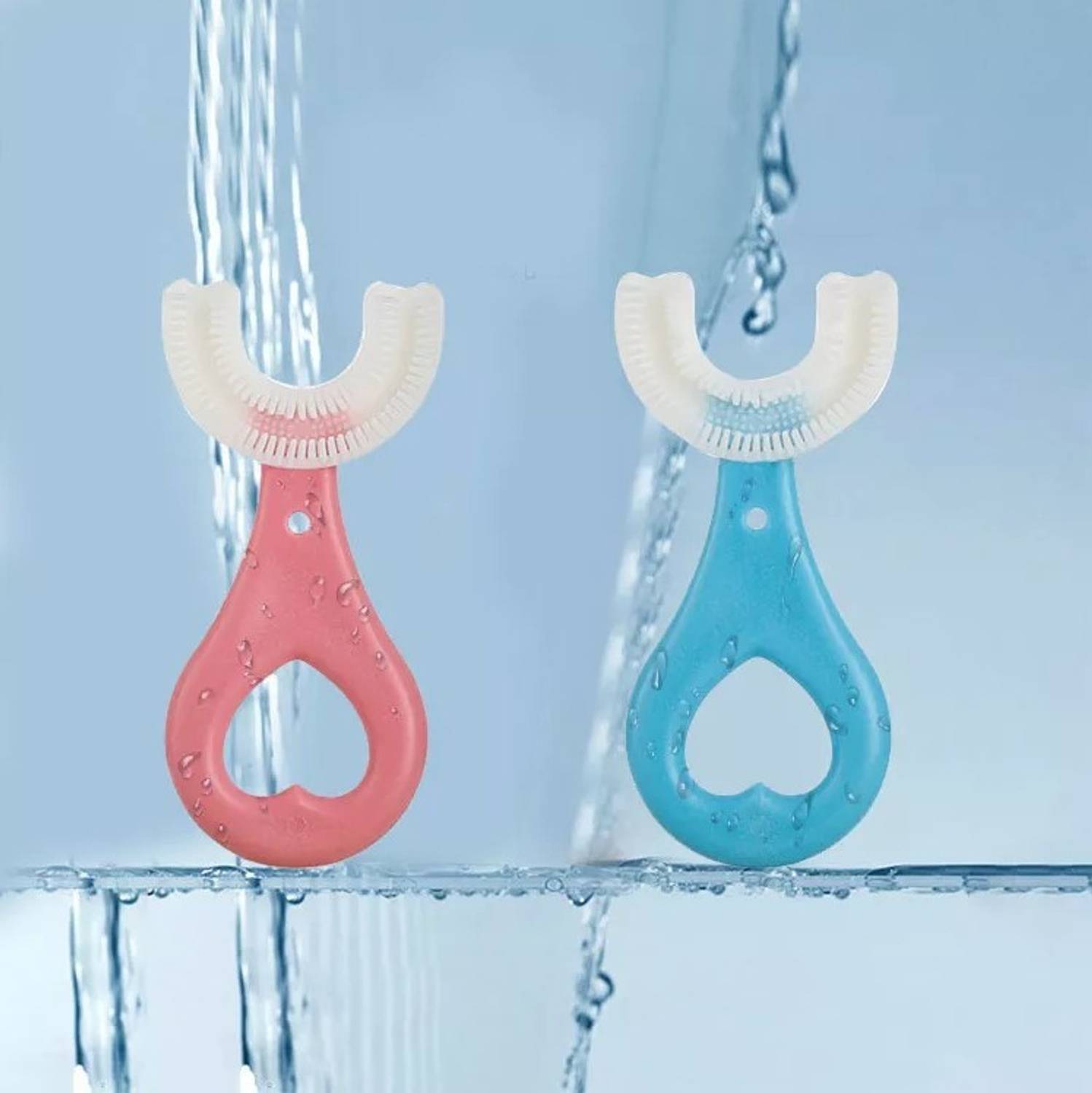 AddBeauty U Shape Toothbrush Oral Care 360 Baby Silicone Kids Toothbrush for teeth Extra Soft Toothbrush